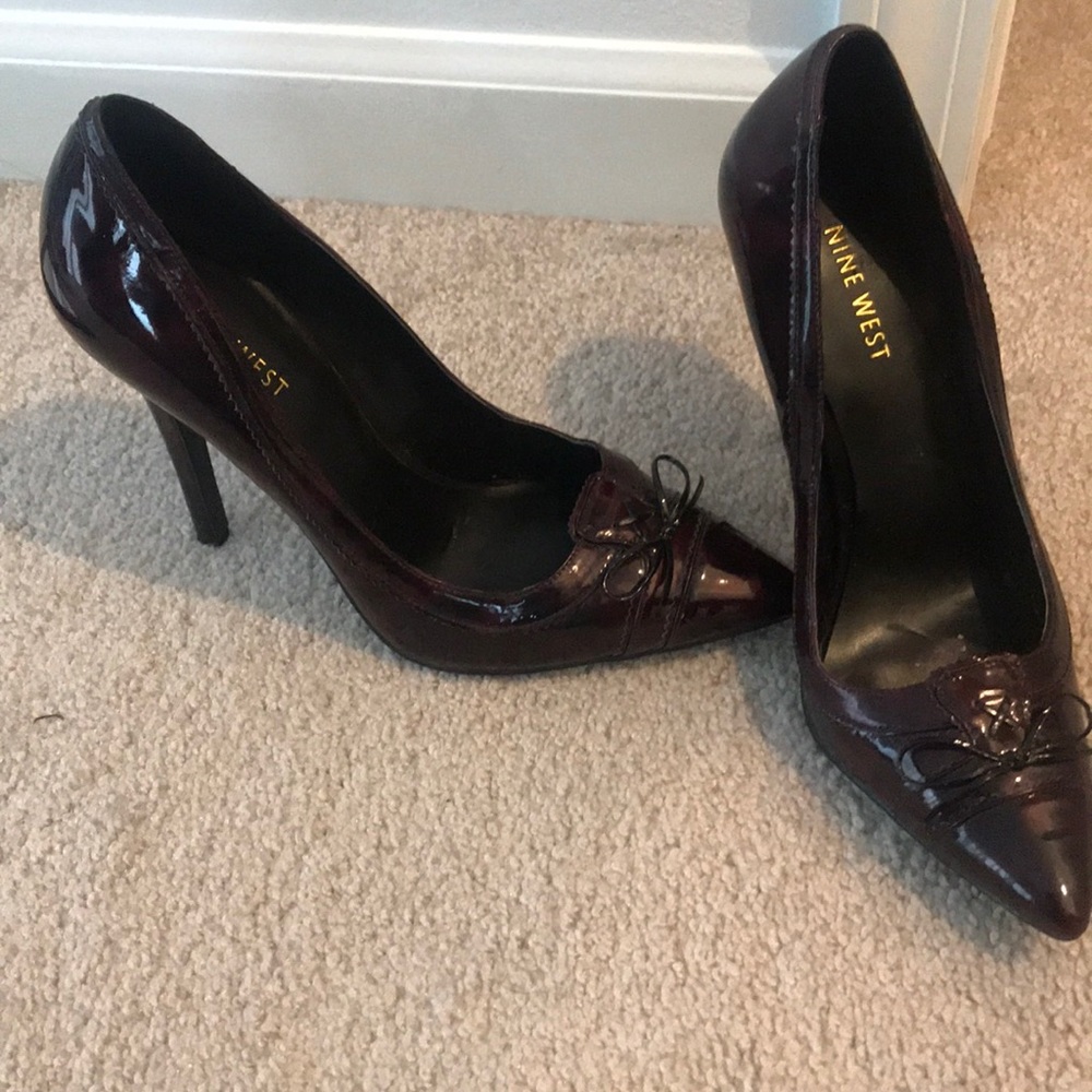 Patent leather pumps